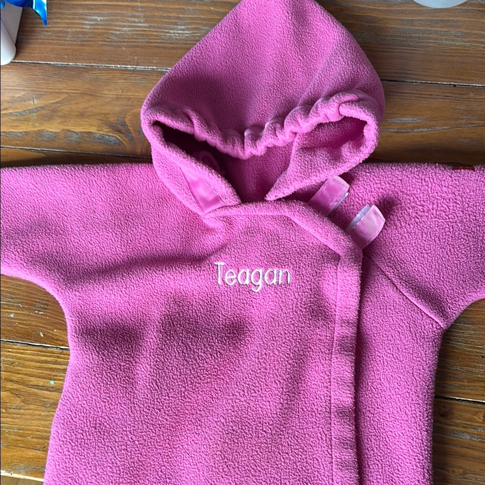 Pink Hooded Fleece Baby Jacket
